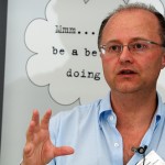 #newsrw: Marc Reeves keynote: journalists need to learn to help sell niche, targeted content Marc Reeves speaking at news@rewired. Picture by John Thompson
