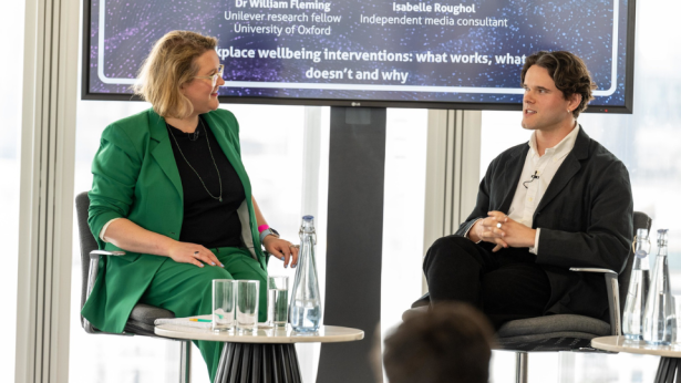 A talk on improving employee wellbeing programmes.